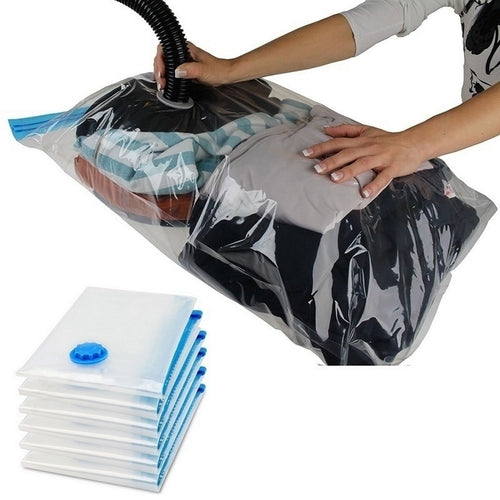 Vacuum Bag Storage Organizer Transparent Border